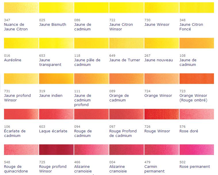 Nuancier Artists' Winsor & Newton - Art Evasion Beaux-Arts Loisirs